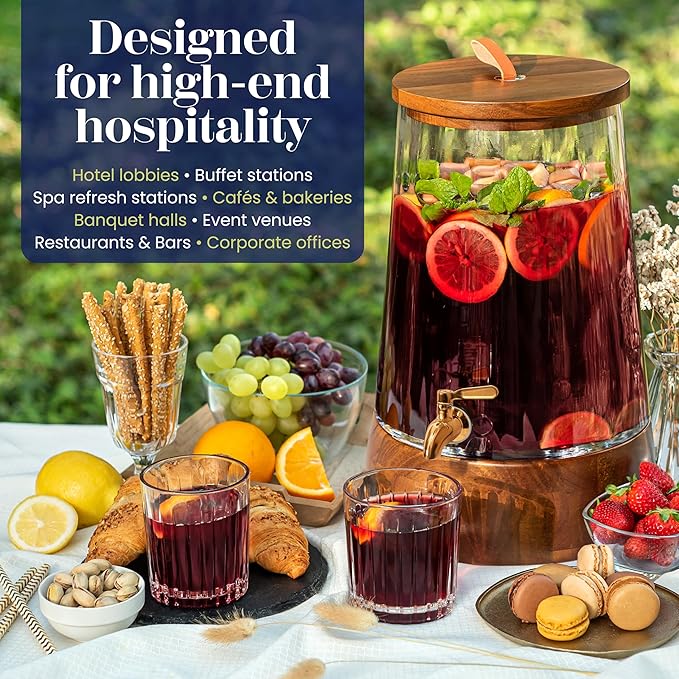FOODLE Extra Large Glass Drink Dispenser