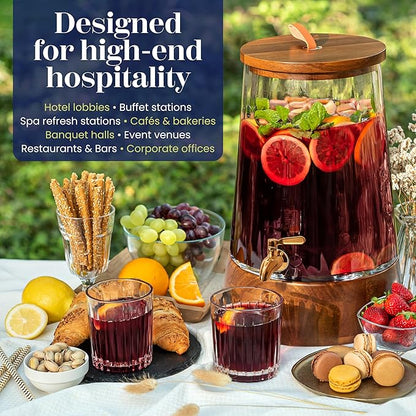 FOODLE Extra Large Glass Drink Dispenser