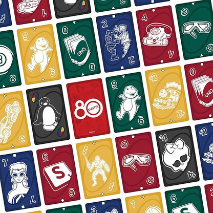 Mattel Games UNO Mattel 80th Ruby Red Card Game for Kids, Adults & Family Nights, Game Nights, Travel, Camping & Parties.