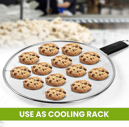 13" Grease Splatter Screen for Cooking | Stainless Steel Oil Splatter Guard and