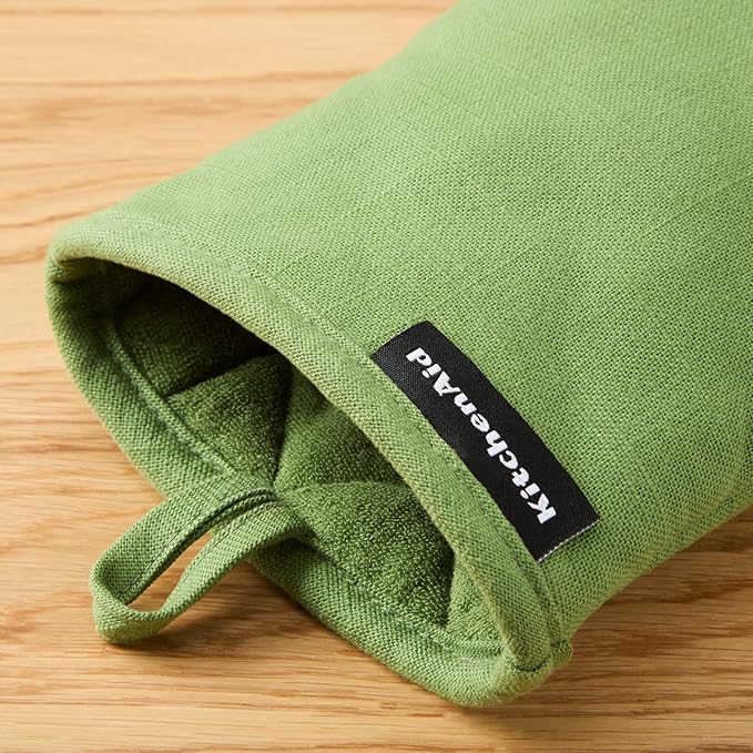 KITCHENAID Gourmet Series Gridlines Mini Oven Mitts 2-Pack Set, Heat Resistant