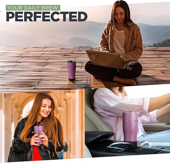 X Heated Coffee Mug 19 oz., 8 Hour Battery Life, Self-Heating, Adjustable Temp