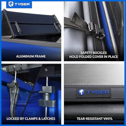 Tyger Auto T3 Soft Tri-fold Truck Bed Tonneau Cover Compatible with 2020-2026 Jeep Gladiator JT | 5' (60") Bed | TG-BC3J1060