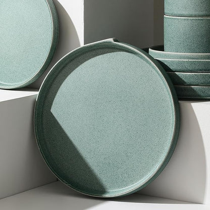 Stone Lain Bao 4-Piece Dinner Plate Set Stoneware, Green