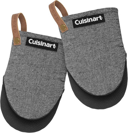 Cuisinart Heritage Mini Oven Mitts – 5.5” x 7” Heat-Resistant Kitchen Mitts