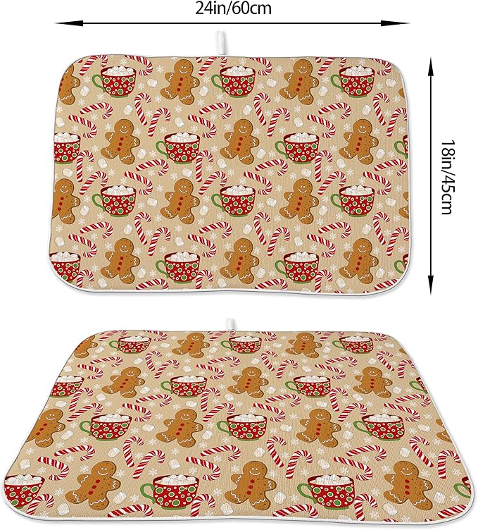 Christmas Drying Mat 18x24 Inches