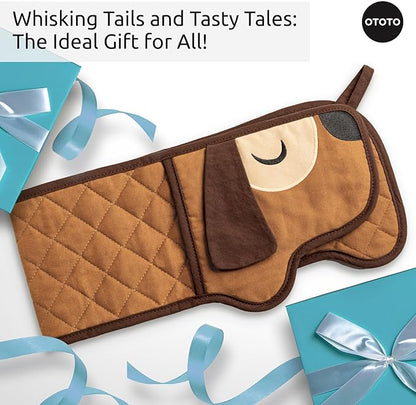 OTOTO Hot-Dog Double Oven Mitts Cute Funny