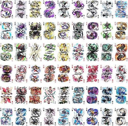 Anime Playing Cards # Poker Deck 54 Cards All Different # Anime Manga Kawaii Chars UCMM