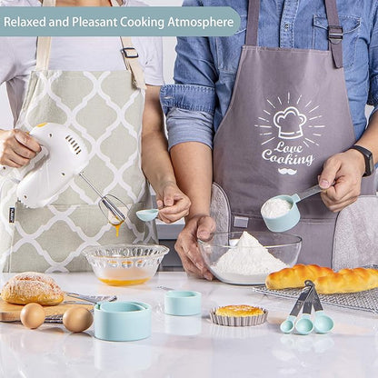 Measuring Cups and Spoons Set of Huygens Kitchen Gadgets 10 Pieces, Stackable