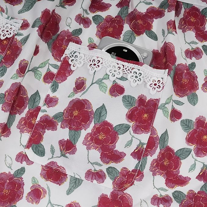 Funny Aprons for Women with Pockets, Kitchen Cooking Grilling Bbq Cute Chef