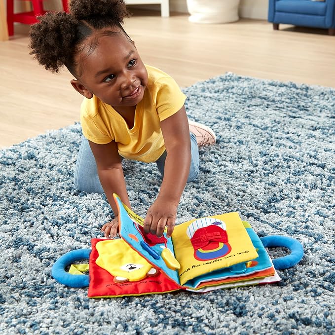 Melissa & Doug K’s Kids My First Activity Book 8-Page Soft Book for Babies and Toddlers Early Learning Developmental Plush Soft Activity for Babies and Toddlers