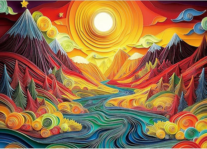 1000 Piece Jigsaw Puzzle for Adults, Canyon Sunset Landscape Hard Impossible Difficult Challenging Family Puzzle Perfect for Game Nights