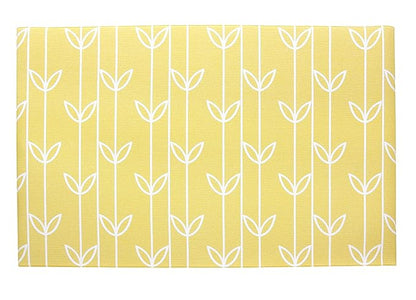 Baby Care Play Mat (Large, Sea Petals - Yellow) 82'' x 55'' Original One-Piece Reversible Rollable Waterproof Play Mat for Infants, Babies, Toddler, and Kids