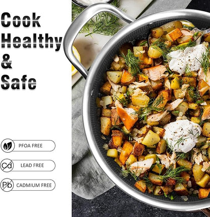 AuFranc™ Hybrid Nonstick 6 Quart Stainless Steel Stockpot