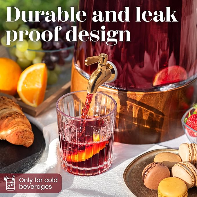FOODLE Large Glass Drink Dispenser