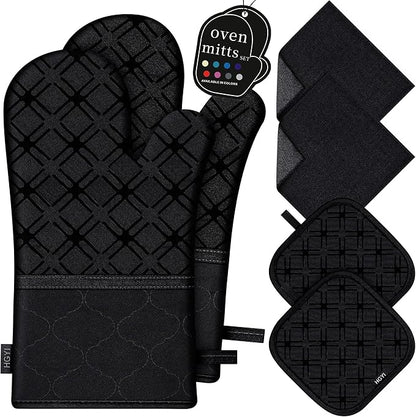 Oven Mitts and Pot Holders Set