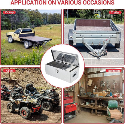 Garvee 30 Inch Truck Bed Tool Box, Heavy Duty Aluminum Pickup Tool Chest with Sliding Shelf, Waterproof & Rust-Resistant Storage Organizer for Truck, RV, Trailer