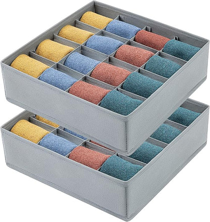 Joyoldelf Sock Drawer Organizer Divider Underwear Organizer 16-cell Fabric