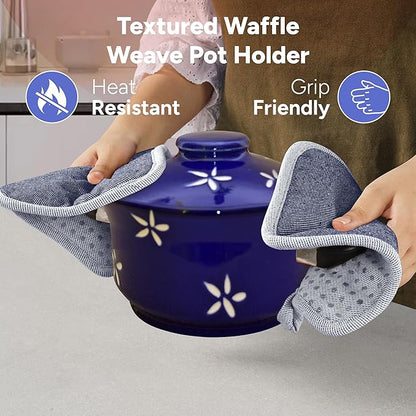 Casa Platino Silicone Oven Mitts & Potholders, 4-Piece – Pot Holders
