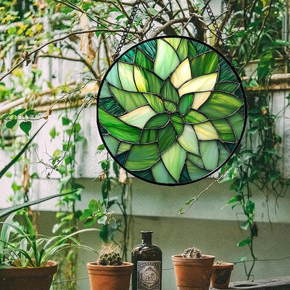 CRISGIF Stained Glass Window Hanging