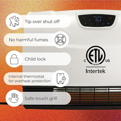Heat Storm HS-1500-PHX-WIFI Infrared Heater, Wifi Wall Mounted