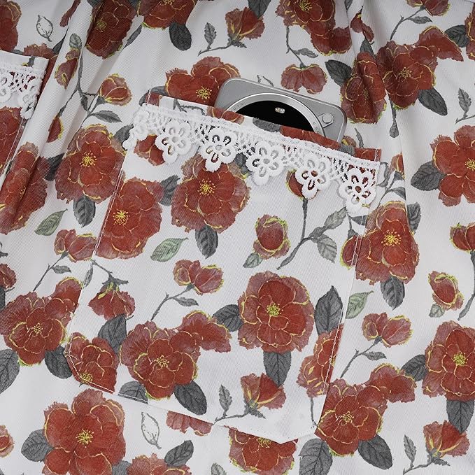 Funny Aprons for Women with Pockets, Kitchen Cooking Grilling Bbq Cute Chef