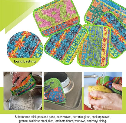Wet-it! Skrubba 6-Pack Reusable Dish Scrubbers – Non-Scratch Scouring Pads