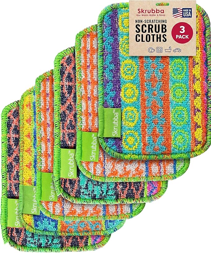 Wet-it! Skrubba 6-Pack Reusable Dish Scrubbers – Non-Scratch Scouring Pads