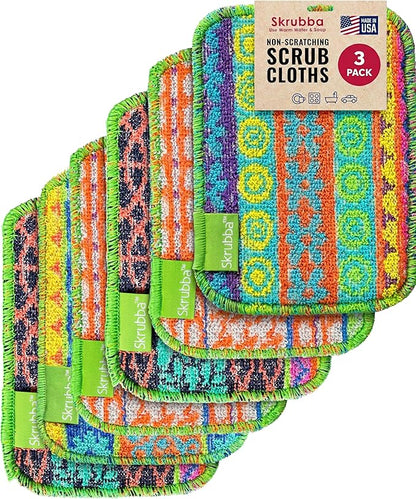 Wet-it! Skrubba 6-Pack Reusable Dish Scrubbers – Non-Scratch Scouring Pads
