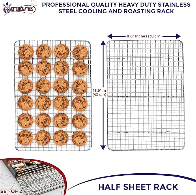 KITCHENATICS 100% Stainless Steel Cooling Racks