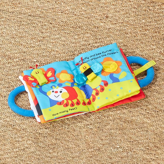 Melissa & Doug K’s Kids My First Activity Book 8-Page Soft Book for Babies and Toddlers Early Learning Developmental Plush Soft Activity for Babies and Toddlers