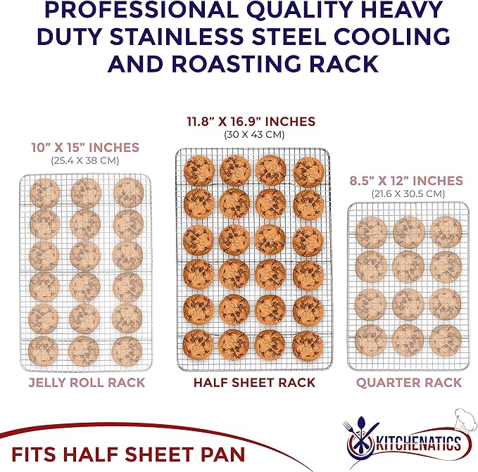 KITCHENATICS 100% Stainless Steel Cooling Racks