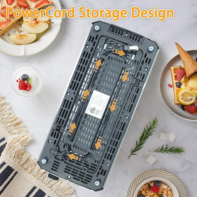 4 Slice Long Slot Stainless Steel Toaster