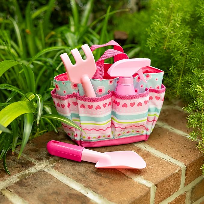 Melissa & Doug Sunny Patch Pretty Petals Gardening Tote Set with Tools