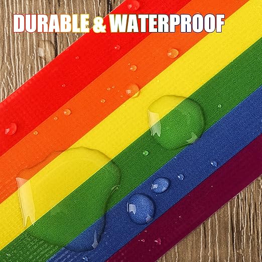 Duct Pride - Rainbow Tape | 1.88 in x 10 yds a Roll | Vibrant Bright Colors | Easy to Tear by Hand | Arts & Crafts | DIY Projects | Gay Progress Stripe Flag LGBTQ+ Parade Gift Decorations