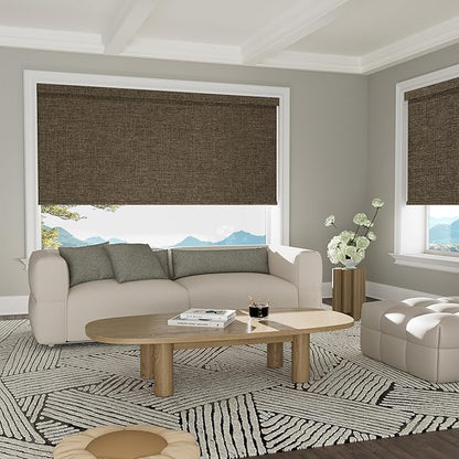 Boolegon Motorized 100% Blackout Roller Blinds