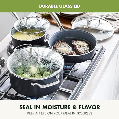 GreenPan 12 Piece Nonstick Swift Cookware Set, Ceramic PFAS-Free Pots & Pans