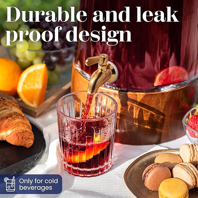 FOODLE Extra Large Glass Drink Dispenser