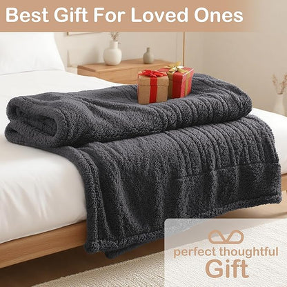 Electric Heated Blanket Queen Size 84"×90" Dual Control, 9 Heating Settings &