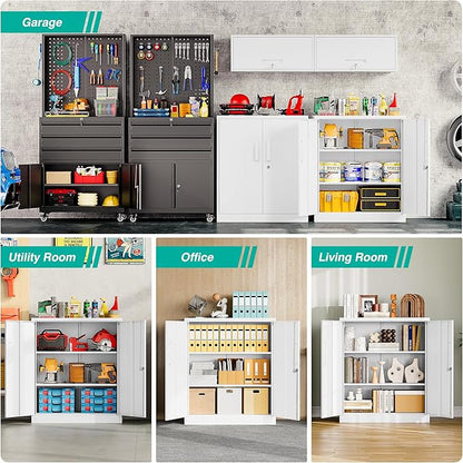 SISESOL White Metal Storage Cabinet