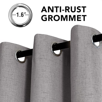 H.VERSAILTEX Linen Curtains 100% Blackout Curtains