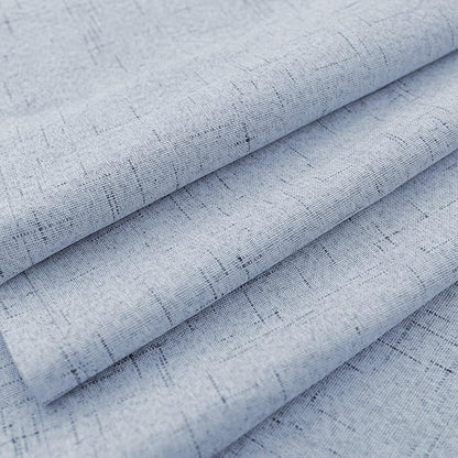 KOUFALL Light Blue Back Tab Linen Blackout Curtains 52x90 Inches Long