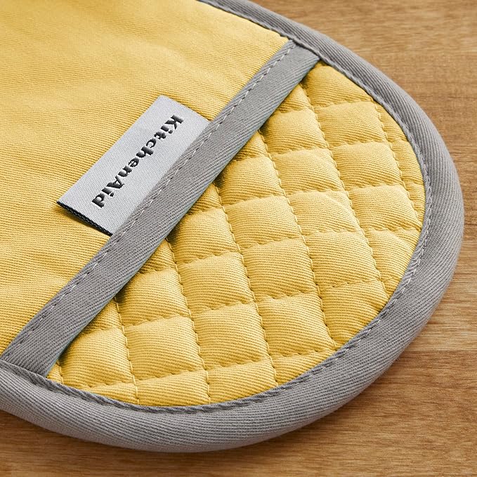 KitchenAid Asteroid Pot Holder 2-Pack Set, Buttercup Yellow