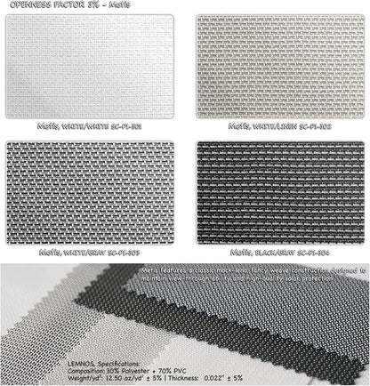 HILADUO Customized Solar Screen Roller Shade Blinds