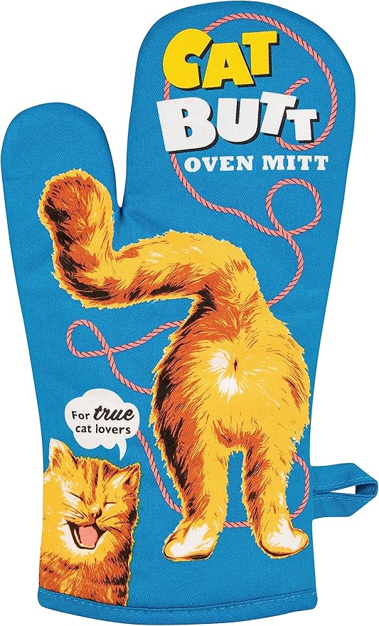 Blue Q Cat Butt Funny Oven Mitts
