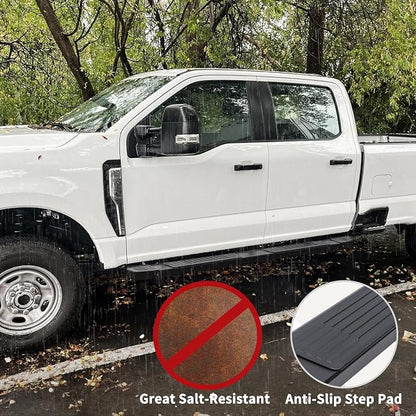 YITAMOTOR 6 Inches Running Boards Compatible with 2019-2026 Chevy Silverado/GMC Sierra 1500 Crew Cab, 2020-2026 2500HD 3500HD Crew Cab, Black Side Steps Black Nerf Bars