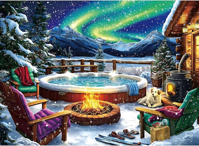 Northern Lights Puzzle - 500 Piece Puzzles for Adults Vivid Imagery Impossible Hard Difficult Challenging Puzzle,Unique Jigsaw Puzzles 500 Pieces Ideal for Relaxation and Family Fun