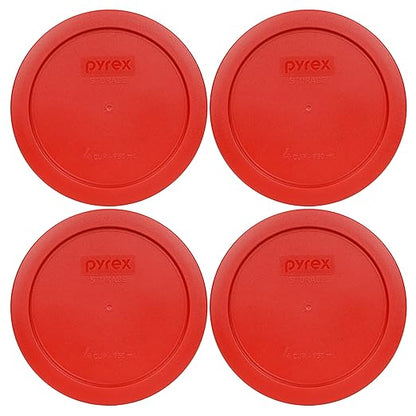 Pyrex 7201-PC 4-Cup Poppy Red Food Storage Replacement Lid