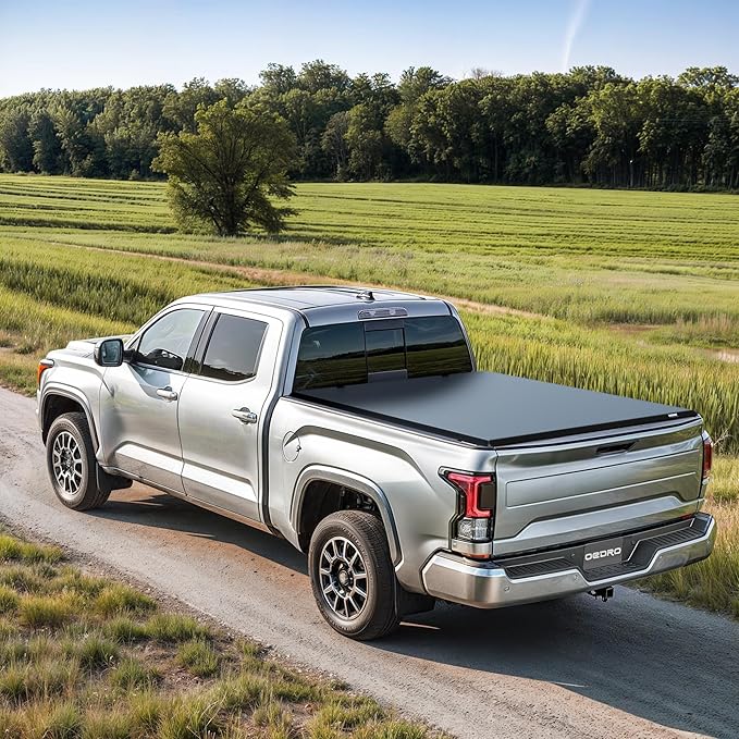 oEdRo Soft Tri-fold Truck Bed Tonneau Cover Compatible with 2022 2023 2024 2025 2026 Ford Maverick, Styleside 4.5 Feet Bed