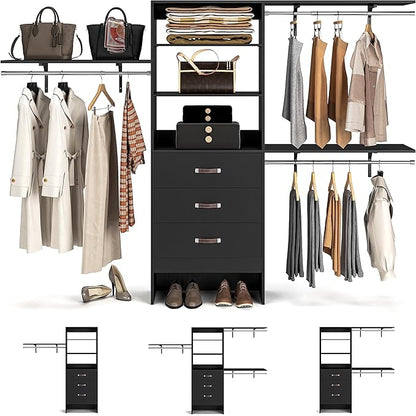 Armocity 96 Inches Closet System, 8FT Walk In Closet Organizer